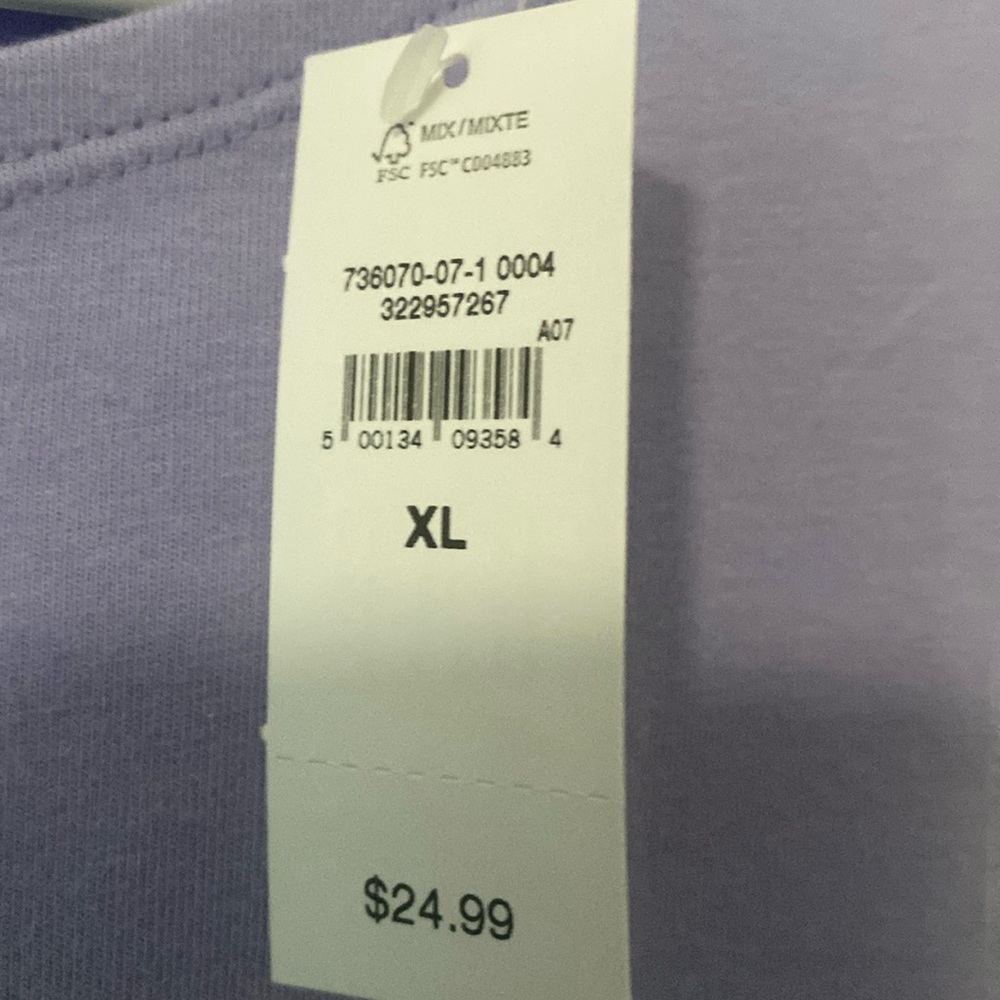 Gap Lavender Sleeveless Women's Top XL 96 cot 4 spandex PTP 20in & stretches NWT - Picture 4 of 9